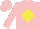 Silk - Pink, yellow diamond