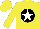 Silk - Yellow, yellow and white star on black ball, yellow cap
