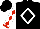 Silk - Black, white diamond frame, red diamonds and cuffs on white sleeves
