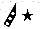 Silk - White, black star, white dots and cuffs on black sleeves