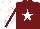 Silk - Burgundy, white star,  burgundy stripe on white sleeves, white cap