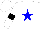 Silk - White, blue star, black armbands