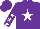 Silk - Purple, white star, white stars and cuffs on sleeves