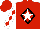 Silk - Red, black diamond frame, white star, red diamonds on white sleeves