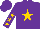 Silk - purple, gold star, gold stars on purple sleeves