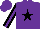 Silk - Purple, black star, purple stripe on sleeves
