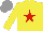 Silk - Yellow, red star, grey cap