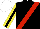 Silk - Black, red sash, sash, yellow sleeves with black stripe, white cap