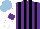 Silk - Purple, black stripes, white sleeves with purple armbands, light blue cap