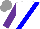 Silk - White, blue sash, purple sleeves, grey cap