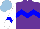 Silk - Purple, blue chevron hoop, white sleeves with blue chevron, light blue cap