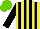 Silk - Yellow, black stripes, sleeves, light green cap