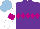 Silk - Purple, violet diamond hoop, white sleeves with violet armbands, light blue cap