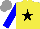Silk - Yellow, black star, blue sleeves, grey cap