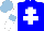 Silk - Blue, white cross of lorraine , white sleeves with lightblue armbands, light blue cap