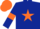 Silk - Dark Blue, Orange star, armlets and cap