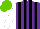 Silk - Purple, black stripes, white sleeves, light green cap