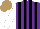 Silk - Purple, black stripes, white sleeves, light brown cap