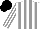 Silk - White body, grey striped, white arms, grey striped, black cap