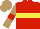 Silk - Red, yellow hoop, red armlets, light brown cap