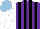 Silk - Purple, black stripes, white sleeves, light blue cap