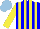 Silk - Blue, yellow stripes, sleeves, light blue cap