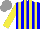 Silk - Blue, yellow stripes, sleeves, grey cap