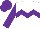 Silk - White, purple chevron hoop, purple sleeves and cap