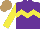Silk - Purple, yellow chevron hoop, sleeves, light brown cap