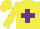Silk - Yellow, purple cross