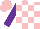 Silk - Pink and white checks,white cuffs on purple sleeves