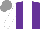 Silk - Purple, white stripe, sleeves, grey cap