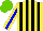 Silk - Yellow, black stripes, yellow sleeves with blue stripe, light green cap