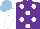 Silk - Purple, white spots, sleeves, light blue cap