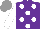 Silk - Purple, white spots, sleeves, grey cap