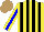 Silk - Yellow, black stripes, yellow sleeves with blue stripe, light brown cap