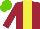 Silk - Maroon, yellow stripe, light green cap