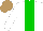 Silk - White, green stripe, light brown cap