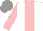 Silk - White, pink stripe, sleeves, grey cap