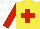 Silk - Yellow, red cross, sleeves, white cap