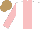 Silk - White, pink stripe, sleeves, light brown cap
