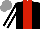 Silk - Black, red stripe, white stripe sleeves, grey cap