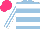 Silk - Light blue, white hoops, stripes sleeves, hot pink cap