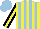 Silk - Yellow, lightblue stripes, black sleeves with yellow stripe, light blue cap