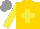 Silk - Gold, yellow cross, sleeves, grey cap