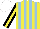 Silk - Yellow, lightblue stripes, black sleeves with yellow stripe, white cap