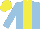 Silk - light blue, yellow stripe, light blue sleeves, yellow cap