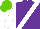 Silk - Purple, white sash, sleeves, light green cap