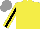 Silk - Yellow, black stripe sleeves, grey cap