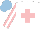 Silk - White, pink cross, pink sleeves with white stripe, light blue cap